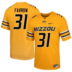 Men's #31 Anthony Favrow Gold Mizzou Tigers High School Jersey 873836-585