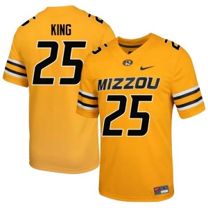 Mens Alumni Jason King #25 Mizzou Tigers Gold Jerseys 562040-372