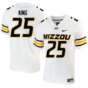 Men White Alumni Jason King Mizzou Tigers #25 Jerseys 201184-403