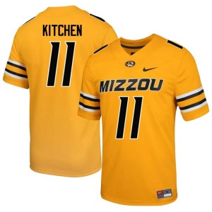 Men's University Gold Langden Kitchen Mizzou #11 Jersey 256865-965