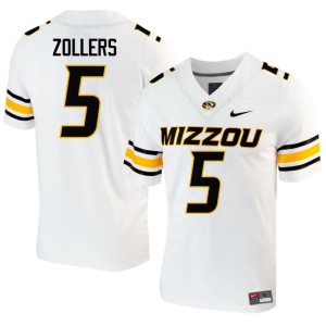 Men's Player #5 Missouri University of Missouri Tigers Matt Zollers White Jersey 140036-342