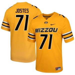Men's #71 Ryan Jostes Official Missouri University of Missouri Tigers Gold Jerseys 618943-388