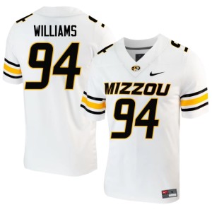 Men #94 NCAA MU Sam Williams White Jerseys 845554-926