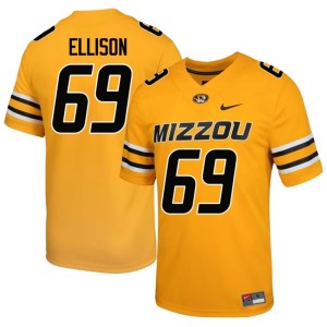 Mens Gold MU Tigers #69 Braylon Ellison 2026-27 Jerseys 353139-129