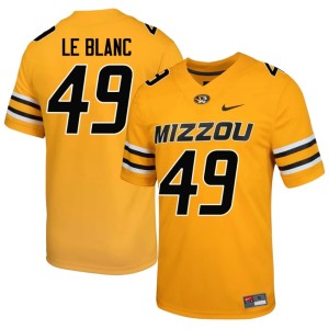 Men's Gold Brett Le Blanc MU Tigers Official #49 Jersey 830532-605