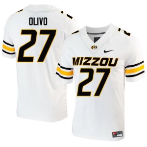 Mens Brock Olivo 2026 #27 White MU Tigers Jerseys 425937-611