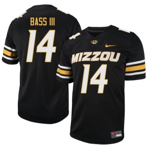 Men's NCAA Missouri CJ Bass III #14 Black Jerseys 402359-436