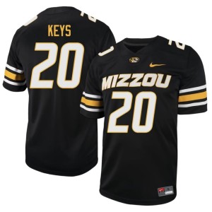 Men Black High School #20 Cameron Keys University of Missouri Tigers Jersey 888135-882