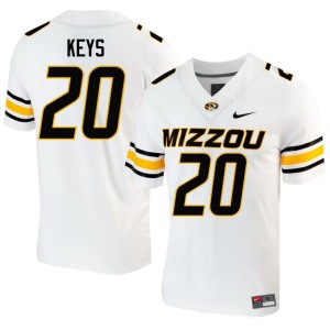 Men's Cameron Keys #20 White Player Missouri Tigers Jersey 722085-285