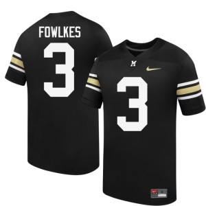 Men's Replica #3 DaMarion Fowlkes Missouri Tigers Black 100th Anniversary Jersey 180107-549