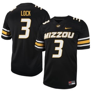 Men's Black #3 2026-27 Drew Lock Mizzou Football Team Jerseys 623037-543