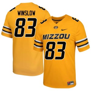 Men's #83 Gold University of Missouri Tigers Embroidery Kellen Winslow Jerseys 987433-400