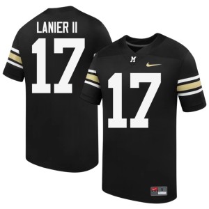 Men's #17 Kenric Lanier II Mizzou Football Team 100th Anniversary Official Black Jerseys 239144-923