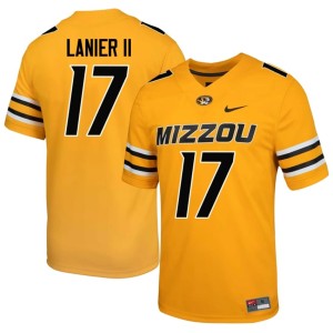 Men's Mizzou #17 Kenric Lanier II Gold Player Jerseys 932033-341