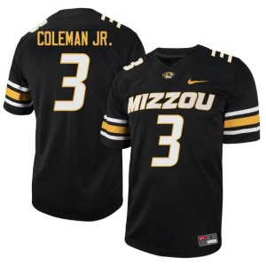 Mens Kevin Coleman Jr. Game Mizzou Black #3 Jerseys 489302-340