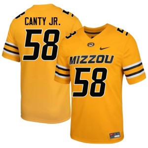 Men MU Tigers #58 Player Gold Khalief Canty Jr. Jerseys 612822-331
