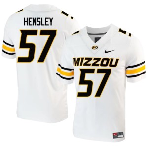 Men Missouri University of Missouri Tigers #57 Replica Mark Hensley White Jerseys 261610-685