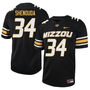 Men #34 Black Mark Shenouda Official Missouri Tigers Jersey 945636-385