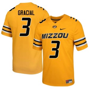 Mens Marquis Gracial Tigers Player Gold #3 Jerseys 851085-651