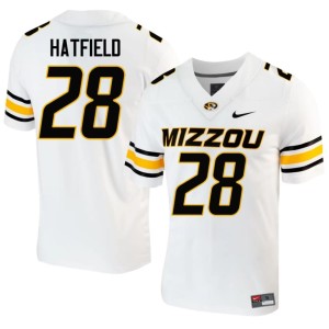 Mens White #28 Mizzou Tigers University Preston Hatfield Jerseys 604441-135