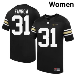 Women Stitched Anthony Favrow 100th Anniversary #31 Mizzou Tigers Black Jersey 696812-664