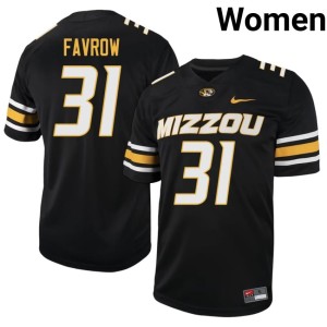 Women Missouri Tigers #31 2026 Black Anthony Favrow Jersey 273943-561