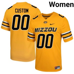 Women Embroidery Custom #00 Mizzou Gold Jersey 754388-973