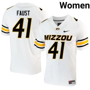 Women's Missouri Limited Graham Faust #41 White Jerseys 239434-303