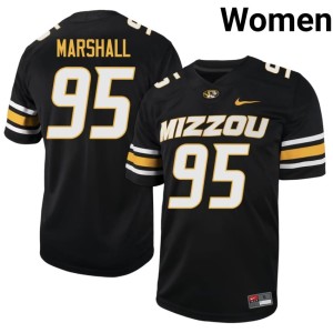 Women's Black Jalen Marshall #95 Mizzou Football Team Embroidery Jersey 597351-728