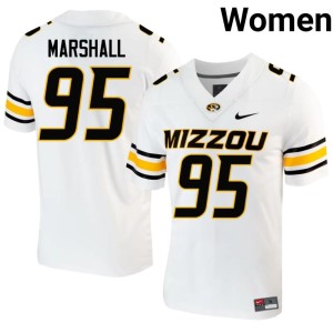 Womens Jalen Marshall Alumni MU Tigers #95 White Jersey 433795-891