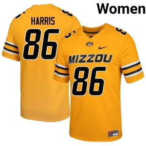 Womens Gold 2026 #86 Jordon Harris Mizzou Football Team Jersey 965732-935