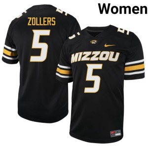 Women's Black Stitched #5 Mizzou Football Team Matt Zollers Jersey 923630-105