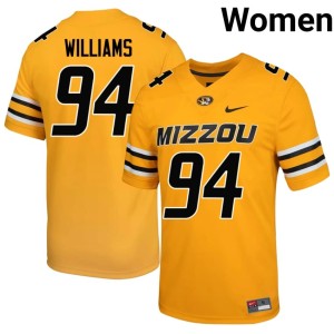 Women 2026-27 Sam Williams Gold #94 Missouri University of Missouri Tigers Jerseys 493646-414