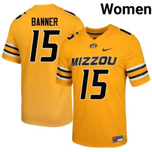 Women's Santana Banner Gold #15 2026 Mizzou Tigers Jerseys 134267-488
