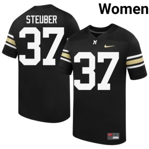 Womens Embroidery Tigers Black Bob Steuber #37 100th Anniversary Jersey 986318-290