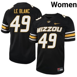 Women #49 Brett Le Blanc Tigers Black Embroidery Jerseys 886373-340