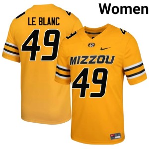 Women Gold Missouri 2026-27 #49 Brett Le Blanc Jersey 491245-212