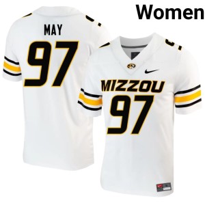 Women's Alumni White #97 CJ May University of Missouri Tigers Jersey 682574-228