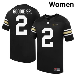 Women's #2 Black Caleb Goodie Sr. 100th Anniversary Embroidery MU Tigers Jersey 974151-365