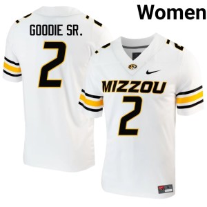 Women Caleb Goodie Sr. University of Missouri Tigers #2 White High School Jerseys 885419-614
