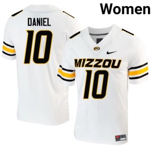 Women's Chase Daniel #10 NCAA MU White Jerseys 183066-758