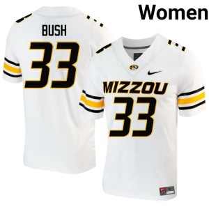 Women White Official #33 University of Missouri Tigers JJ Bush Jersey 500650-295