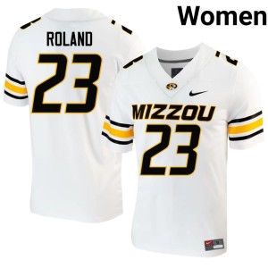 Women's #23 Mizzou Tigers Johnny Roland White Game Jersey 878209-958