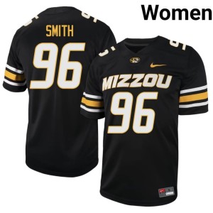 Women 2026 #96 Justin Smith Mizzou Tigers Black Jersey 354560-495