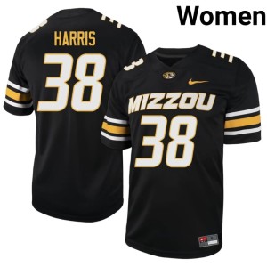 Women Mizzou Keenan Harris #38 Limited Black Jersey 570443-658