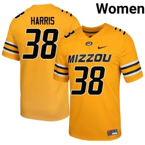 Womens MU #38 Gold Limited Keenan Harris Jerseys 488804-647