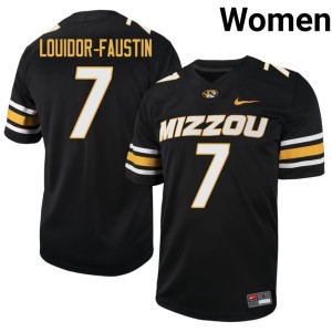 Women's 2026 Black #7 Kensley Louidor-Faustin Mizzou Tigers Jersey 567423-517