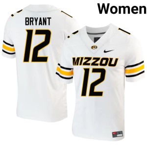 Womens Malik Bryant White University of Missouri Tigers University #12 Jersey 668195-791