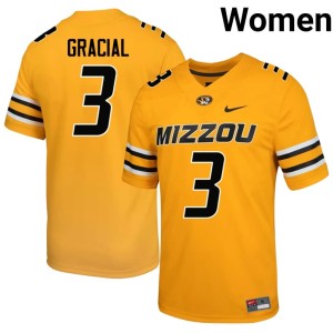 Women Gold #3 Missouri Marquis Gracial Replica Jersey 828117-126