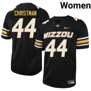 Women's Mizzou Tigers 2026 #44 Paul Christman Black Jersey 217649-886